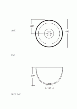 LAVABO DOME 60X36